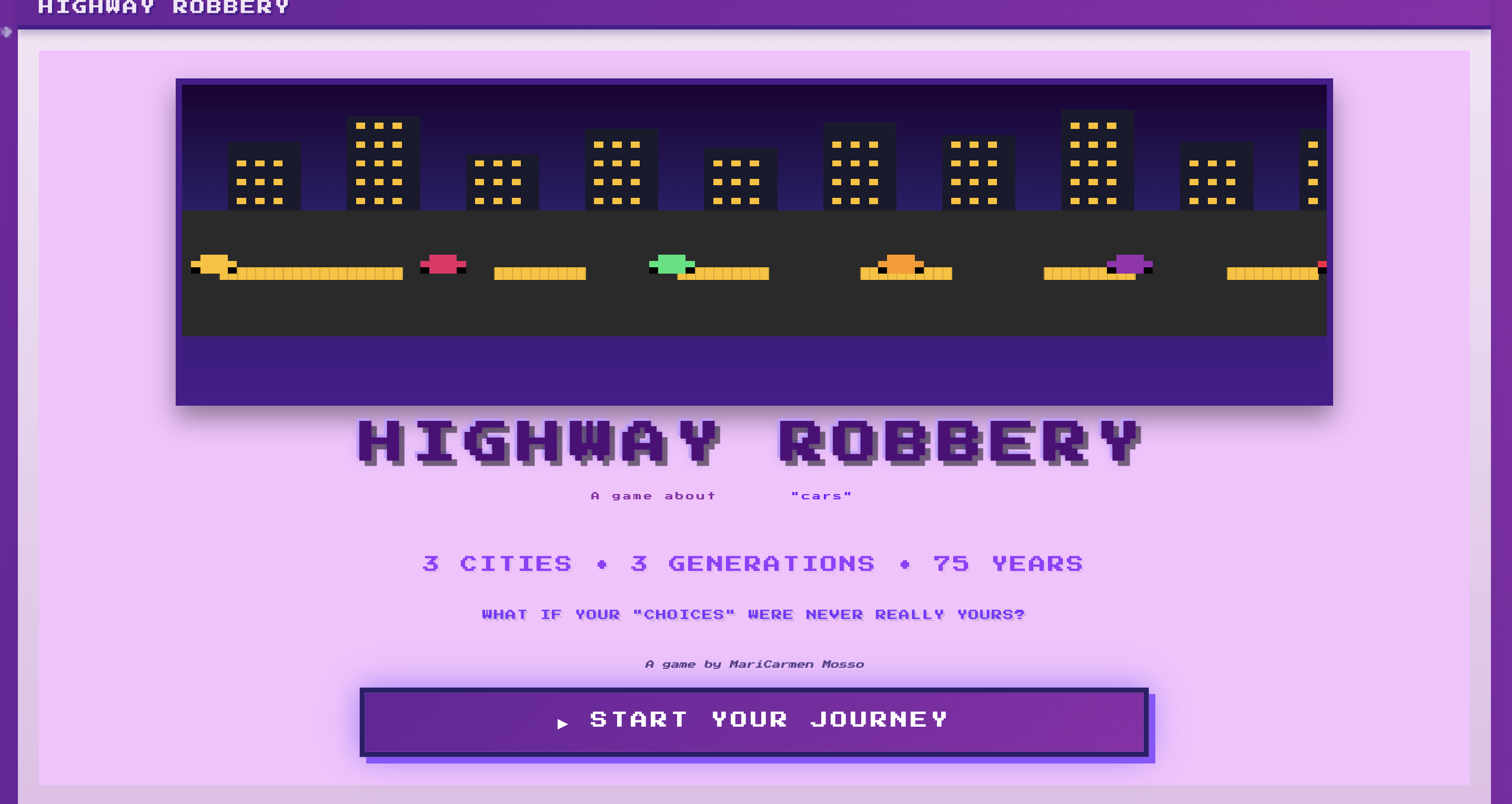 Highway Robbery Title Page